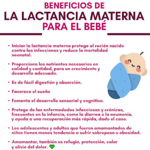 Beneficios de la lactancia materna para el bebé